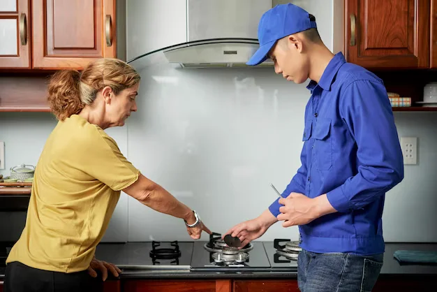 Gas cooktop installation
